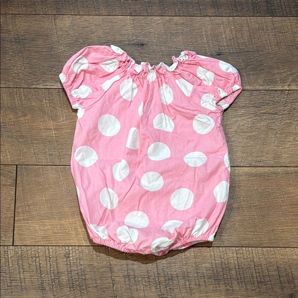 Lolly Wolly Doodle Pink and White Polka Dot One Piece